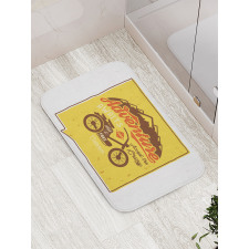 Retro Poster Words Bath Mat