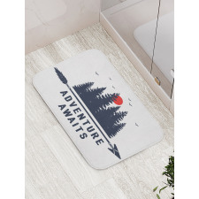 Arrow Calligraphy Bath Mat