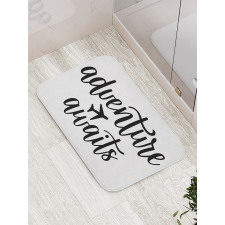 Travel Typography Bath Mat