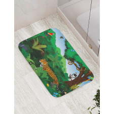 Exotic Birds with Snakes Bath Mat