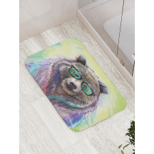 Colored Wild Bear Art Bath Mat