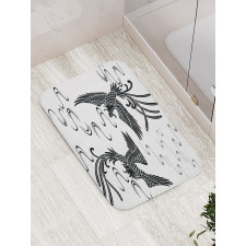 Egyptian Oriental Birds Bath Mat