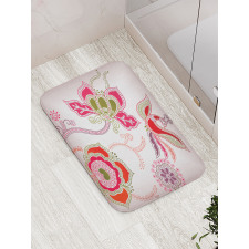 Mystic Bird Eastern Floral Bath Mat