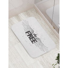 Ink Written Be Free Bath Mat