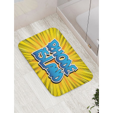 Comic Book Style Bath Mat