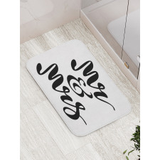 Hand Lettering Pattern Bath Mat