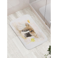 Paintbursh Art Bath Mat