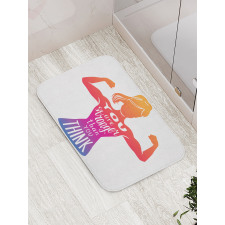 Fitness Strong Woman Bath Mat