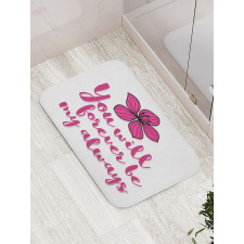 Tropical Blossom Valentines Bath Mat