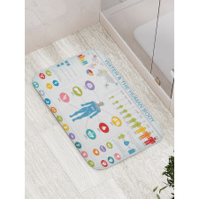 Water and Human Body Info Bath Mat