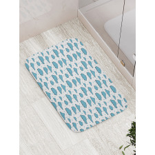 Rain Drops and Clouds Bath Mat