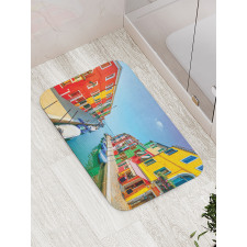 Urban Life with Boats Bath Mat