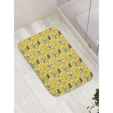 Colorful Flourish Pattern Bath Mat