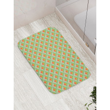 Vivid Rhombus Pattern Line Bath Mat