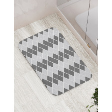 Abstract Symmetric Lines Bath Mat