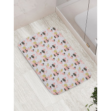 Abstract Cactus Dot Bath Mat