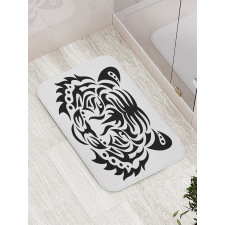 Wild Tiger Head Bath Mat