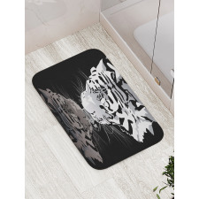 Tiger Drinking Water Bath Mat