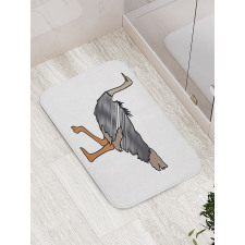 Striped Doodle Style Bird Bath Mat