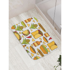 Latin Food Chili Taste Taco Bath Mat