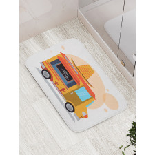 Mexican Food Delivery Truck Bath Mat