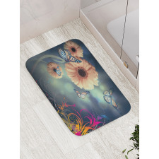 Gerber Petals Butterflies Bath Mat