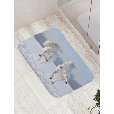 Purebred Horses Wild Bath Mat