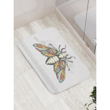 Flower Petals Gothic Bath Mat