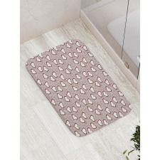 Hearts on Swirls Bath Mat