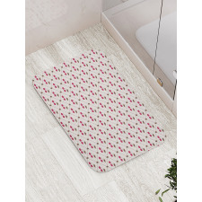 Diamond Lines with Cherry Bath Mat