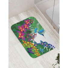 Vibrant Tropical Jungle Bath Mat