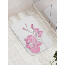 Simple Hand-drawn Flowers Bath Mat