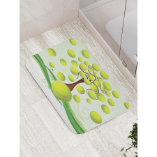 Tennis Balls Pattern Bath Mat