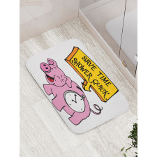 Save Time Shower Quick Piggy Bath Mat