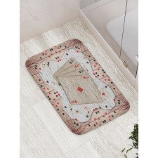 Lucky Gambling Cards Art Bath Mat