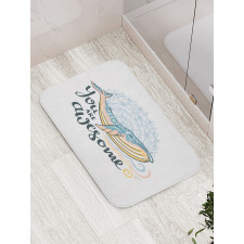 Whale Waves Pastel Bath Mat