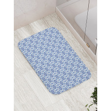 Abstract Flower Motif Bath Mat