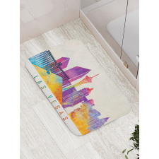 Colorful Landmarks Design Bath Mat