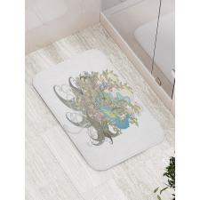 Aquatic Feathers Bath Mat