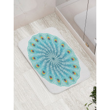 Peafowl Feathers Bath Mat