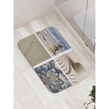 Sand and Pebbles Collage Bath Mat