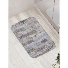 Pastel Oak Timber Boards Bath Mat