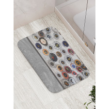 Several Wall Watches Photo Bath Mat