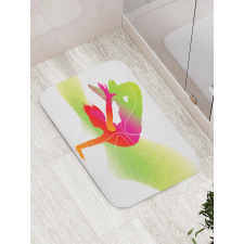 Colorful Sporty Theme Bath Mat