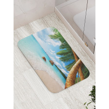 Exotic Palm Tree Ocean Bath Mat