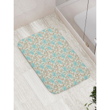 Delicate Flower Branches Bath Mat