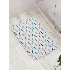 Simplistic Abstract Wings Bath Mat