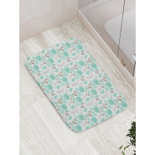 Abstract Design Foliage Bath Mat