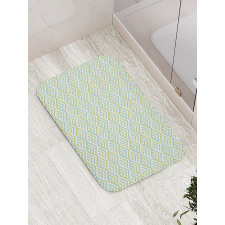 Striped Halved Rhombus Motif Bath Mat