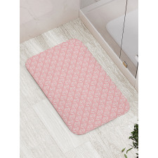 Feminine Abstract Flowers Bath Mat